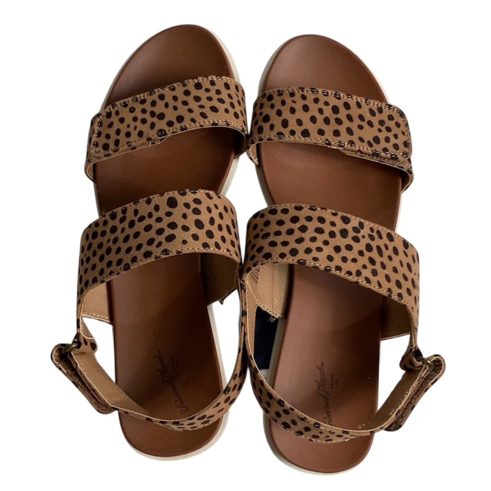 Universal Thread Natalie Leopard Print Sandals Easy Closure Comfort Size 10 NEW - Picture 6 of 14